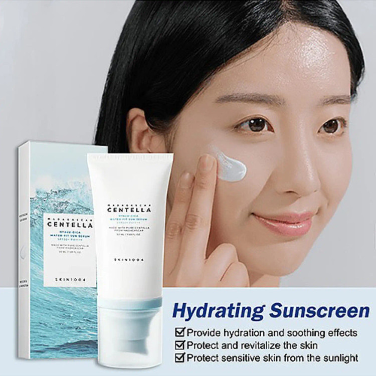 کرم ضد آفتاب بدون رنگ سنتلا SPF50 مدل 1004 مناسب پوست حساس خشک و نرمال
