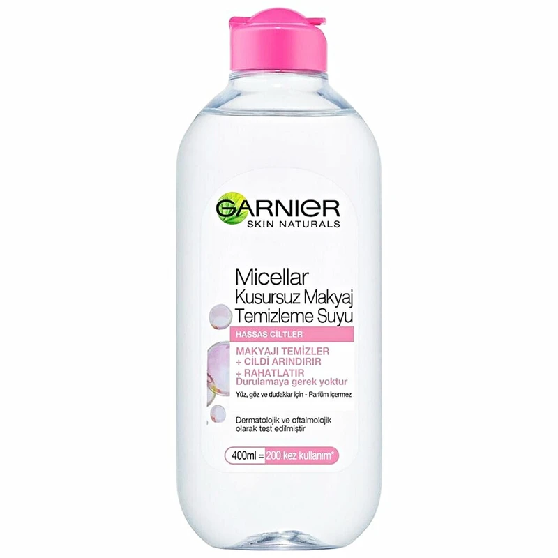 محلول پاک کننده آرایش صورت گارنیه مدل Skin Naturals مناسب پوست های خشک و حساس