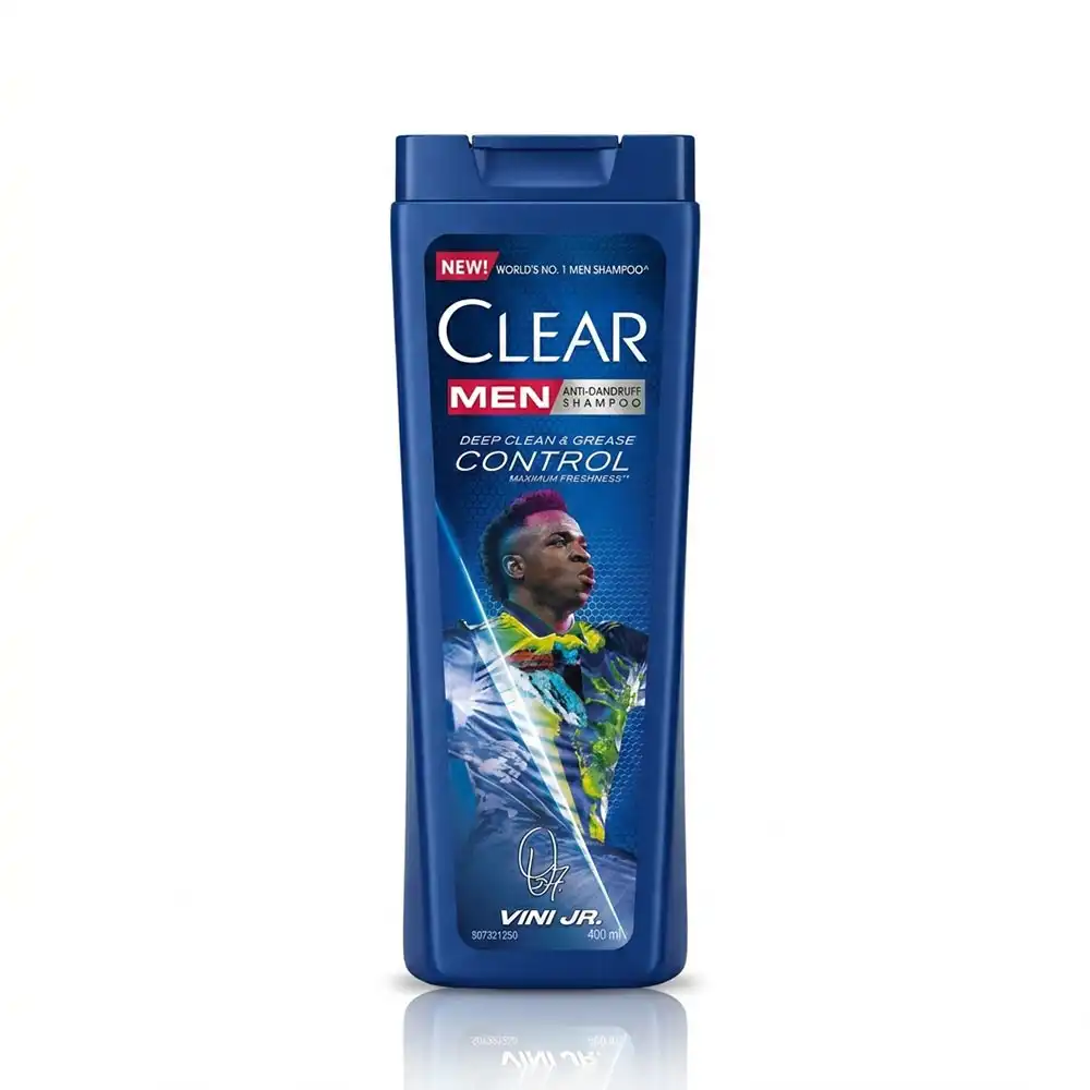 شامپو ضد شوره سر کلییر سری قهرمانان مدل Deep Clean And Grease Control مناسب برای مو چرب حجم 350 میلی لیتر