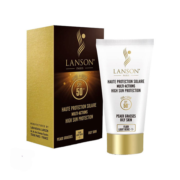 کرم ضدآفتاب رنگی لانسون SPF50 مدل مالتی اکشن، مناسب پوست‌های چرب شماره 1.5