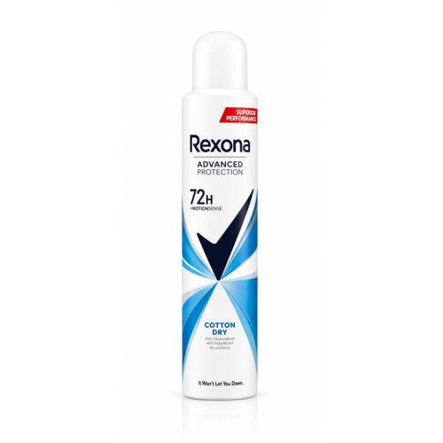 اسپری ضدتعریق رکسونا مدل Arg Advanced Protection Cotton Dry حجم 200 میلیلیتر