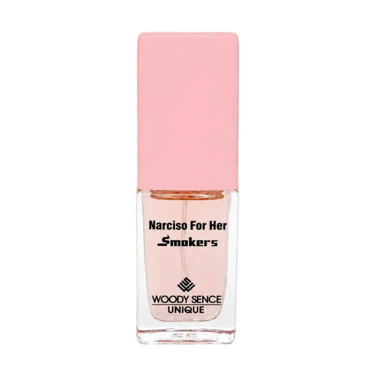 عطر جیبی زنانه وودی سنس مدل Narciso For Her Smokers با رایحه شیرین و گلی حجم 15 میلیلیتر