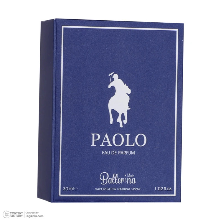 عطر جیبی مردانه بالرینا مدل Paolo حجم 30 میلی لیتر
